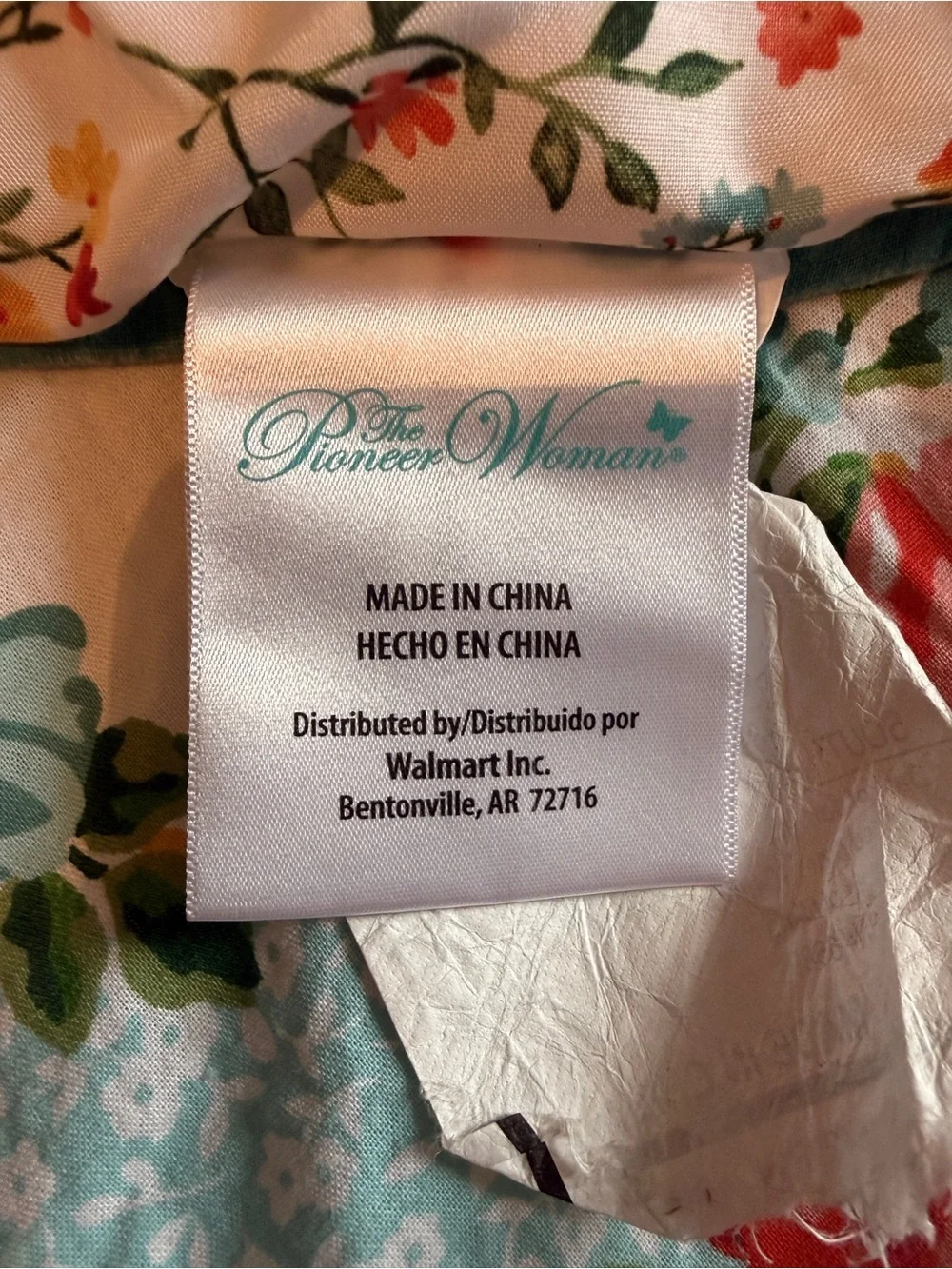 Pioneer Woman Floral Patchwork Comforter Set in Coral and Mint